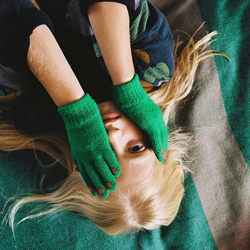 Knitted Glove Hand Green #45