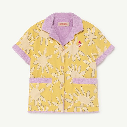 [6/8y]Whale Shirt yellow flowers 22115-247-AT