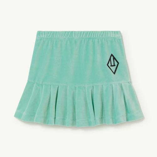 [8y]Velvet Bird Skirt turquoise 22016-280-AX