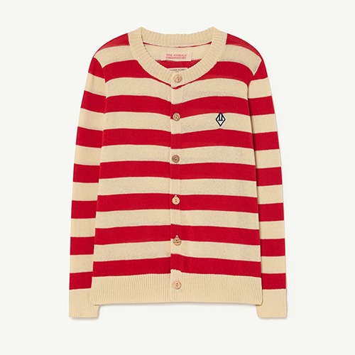 Stripes Toucan Cardigan red 23066-038-CE