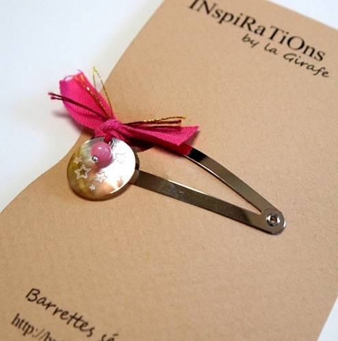 INspiRaTiOns by la Girafe Haripin (pink ribbon)