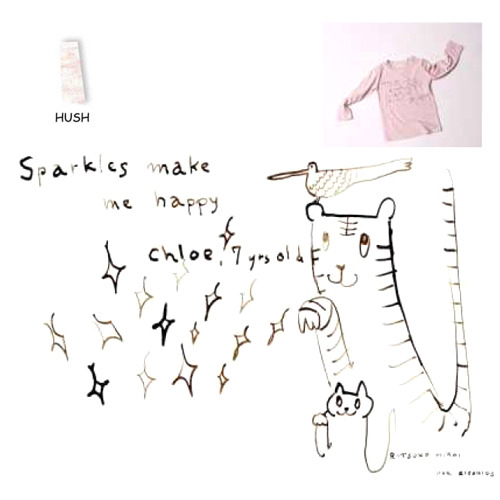 &quot;sparkles&quot; tee by Chloe illustrated by ritsuko hirai