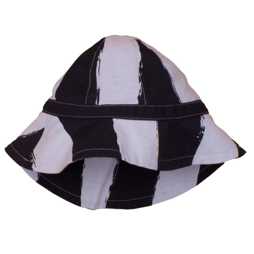 (6/12m)Summer Hat (black stripes)