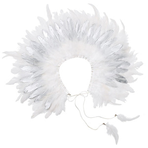 Feather Collar (silver/white)
