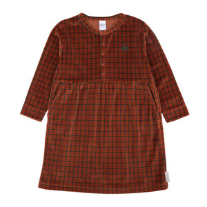 [10y]Grid Plush Dress