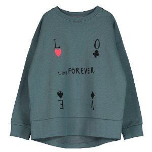 [2/3y]Ralaxed Sweatshirt (love forever charcoal)