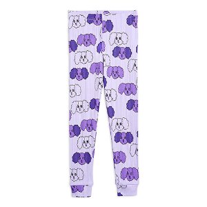 Fluffy Dog Leggings (purple)