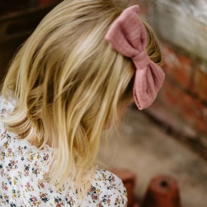 Hair Bow Large (old rose)