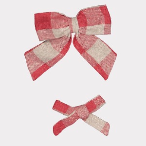 Perrie Hair Bow (red plaid)
