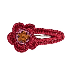 Flower Crochet Clip (berry)
