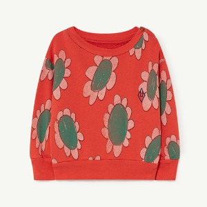 Bear Baby Sweatshirt Red Flowers 22120-251-AS