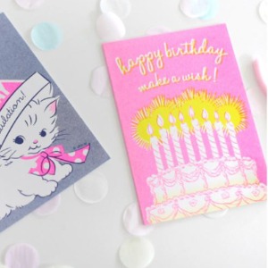 Risography Card Birthday Cake