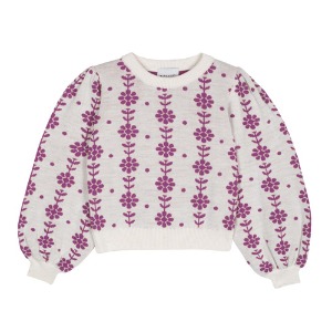 Flower Sweater grape