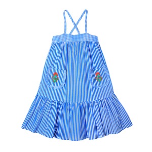 Novalie Dress (stripe iris blue)