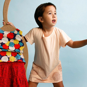 Kico kids Polka dot cutout dress with tape closure