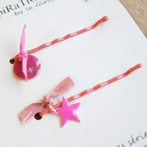 INspiRaTiOns by la Girafe Star pins set (2pcs/pink) 