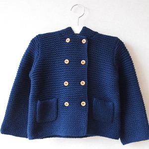 Bonton Knitted Stitched Jacket (navy) 