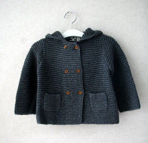 Bonton BB Knitted Stitched Jacket (gray) 