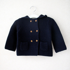 Bonton BB Knitted Stitched Jacket (navy) 