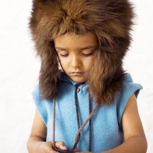 Waddler Baby Alpaca Fur Hat (natural brown)