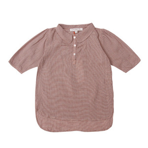 Caramel baby and child Strawberry and Cream Shirt (red blue check)