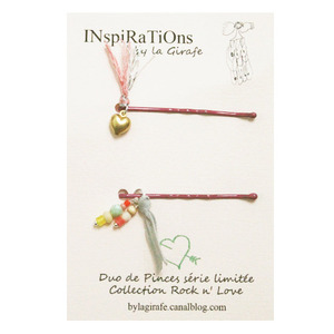 INspiRaTiOns by la Girafe Duo de pinces (pink)