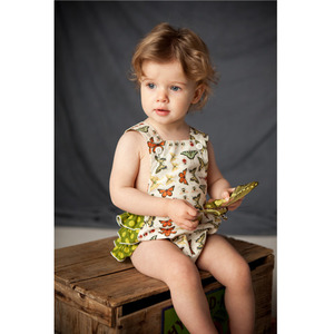 Butterfly vintage-inspired sun suit romper 12m