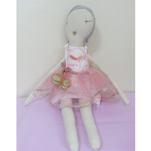 Jess Brown Rag Doll (pink)