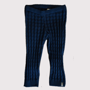 Blue Knitted Leggings