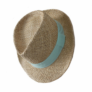 Straw Hat (aqua glass)