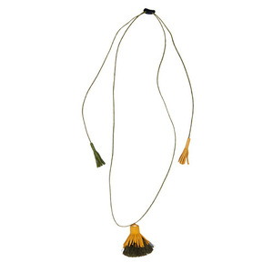 String Necklace Olive Tassel