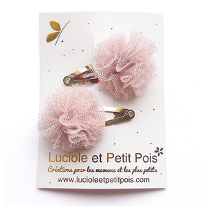 Mini Tulle Bow (pink glitters)