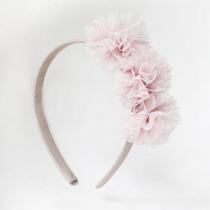 Pompoms Hairband (pink glitter)